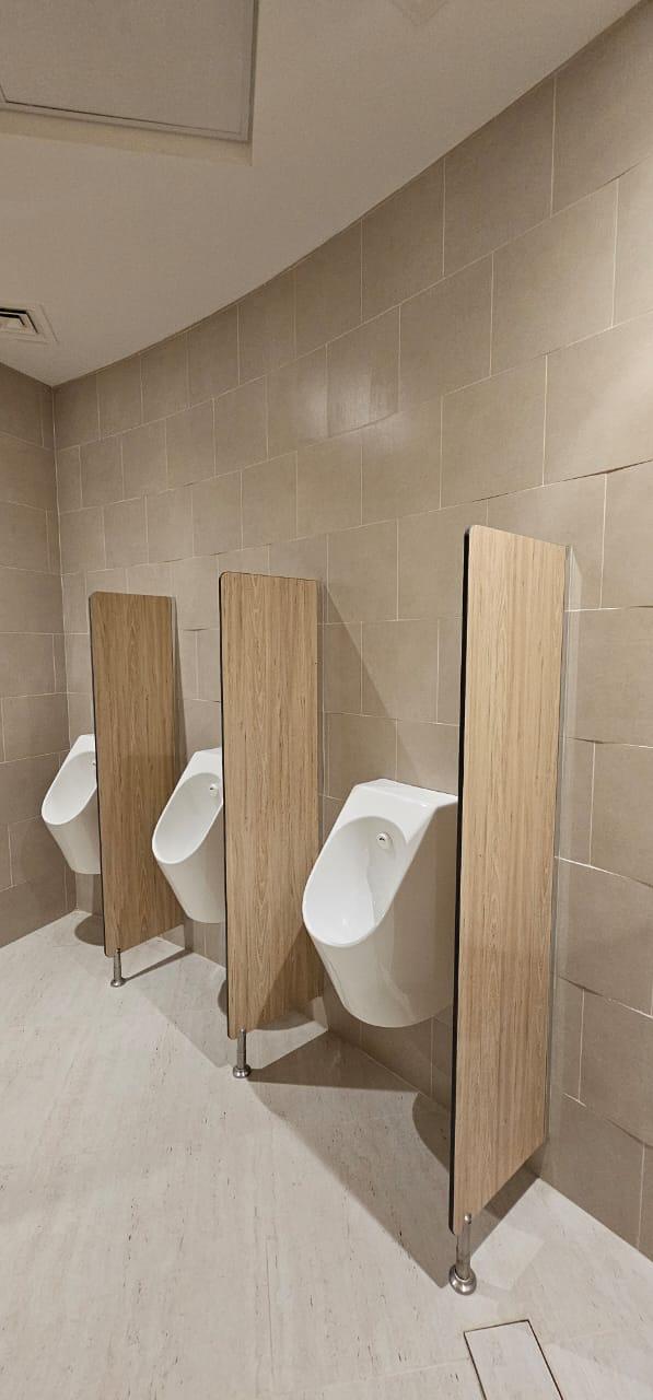 Wood-Grain Urinal Screens
