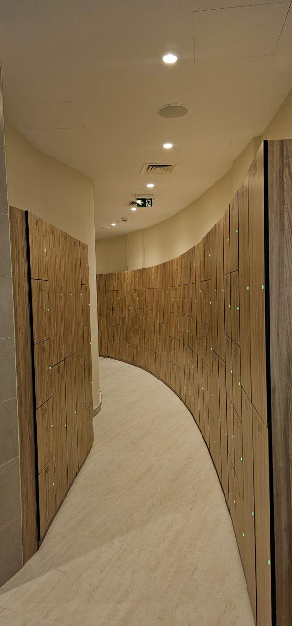 Curved Locker Wall